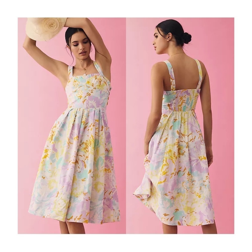 Anthropologie Maeve Sleeveless Sweetheart Corset A-Line Dress Size 2X